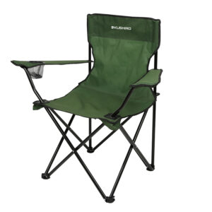 Silla de camping plegable verde